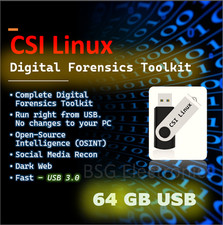 Digital Forensics Social Media Intelligence Recon CSI Linux OSNIT USB 64GB 3.0 picture
