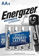 40x Energizer Ultimate Lithium AA Mignon L91 Battery FR6 (10x4 Bl.) 637752 picture