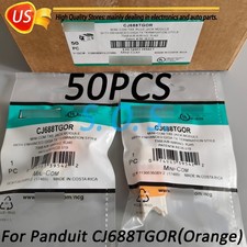 New In Box 50x For Panduit NetKey CJ688TGOR Cat6 Jack Module Orange US STOCK picture
