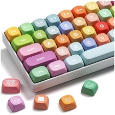 Rainbow Keycap Set with MOA Profile for Mechanical Keyboards picture