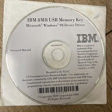 IBM 8MB USB Memory Key Windows 98 Device Driver Vintage Software picture