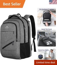 Stylish 17 Inch Laptop Backpack - TSA Friendly & Water Resistant for Travelers picture