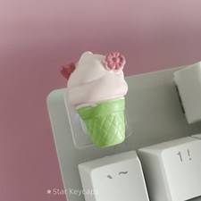 Sakura Artisan Resin Keycap Handmade Custom MX Cherry Mechanical Keyboard picture