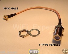 F Female to MCX Right Angle Male Jumper Pigtail RG316 Cable 3-20 INCHES USA picture