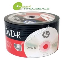 HP Blank DVD-R DVDR 16X Logo Branded 4.7GB Recordable Disc / LOT = 50 TO 1800 picture