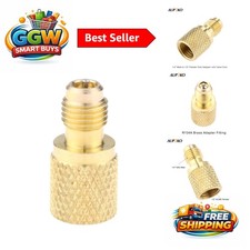 Versatile R134A to R12 Brass Adapter Fitting - Leak-Proof 1/4