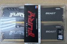 Kingston KF436C18BBK2/32 Fury Beast Black Desktop 32GB Kit 2x16GB PC4-2880 picture