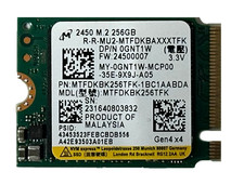 Micron 2450 256GB M.2 2230 PCIe Gen4 x4 NVMe SSD MTFDKBK256TFK OEM 100% Health picture