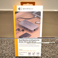 Hyper HyperDrive 10-Port USB-C Hub Dual HDMI, Ethernet, Audio, Gray MacBook picture
