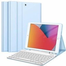 Bluetooth Keyboard Case for iPad 9th Gen (2021) 10.2 inch Folio Stand Back Cover picture