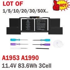 ❤️LOT 1-50Pc A1953 Battery For Apple MacBook Pro 15 A1990 2018 2019 11.4V 83.6Wh picture