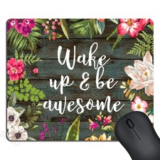 Gaming Pad Custom, Wake up and be Awesome Inspirational Quotes pad Vintage Ha... picture