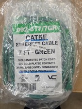 7 Foot Green - Ethernet Network Cable - Cat5e Patch Cord - 7 Ft - LAN - 10 Pack picture