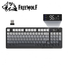 M96 Wireless Membrane Gaming Keyboard Gradient Keys with Knob Rainbow Backlit picture