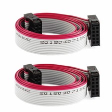 2 Pcs 10 Pin 10 Wire IDC Socket Flat Ribbon Cable 50cm Long picture