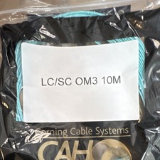 Corning Cable Systems OM3 Multi-Mode LC to SC Optical Fiber Cable 10m Aqua picture