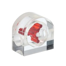 Flow Indicator Acrylic Water Cooling Monitoring Red Semicircle G1/4 picture