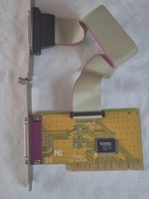 NetMos Technology E119801 PCI 2 Port ECP/EPP Card Chipset Nm9715CV w/ Cable picture