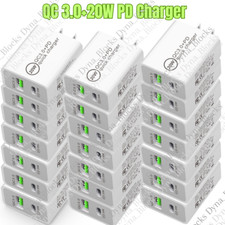 20W PD Type C Dual USB Wall Charger Fast Quick Charge QC 3.0 Power Adapter Lot picture
