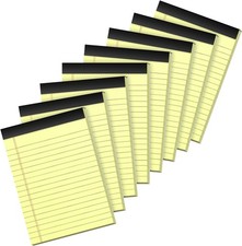 Yellow Legal Pads, Note 4 x 6 Inch, 4x6 In-8 Pack-College Ruled,  picture