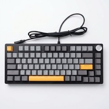 Compact Wired USB Mechanical Keyboard, LED light, Gray Black Yellow picture