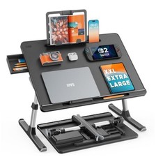 Laptop Lap Desk X-Large Adjustable Bed Table Height Angle Tilt Foldable Storage picture