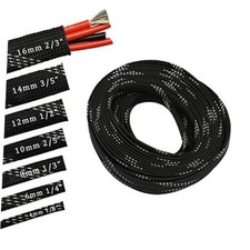 30ft PET Expandable Sleeving Wire Cable Sleeve () 1/3