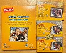 Kodak & Staples Ultimate Premium Supreme Inkjet Photo Paper 8x10 Matte 4x6 Gloss picture