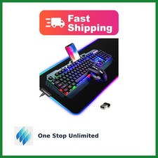 LexonElec Wireless Keyboard Mouse Combo Rainbow Backlit picture