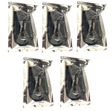 5 New Sealed Premium Stereo Earphone Packs Tangle-Free Cord 3.5mm Plugs picture