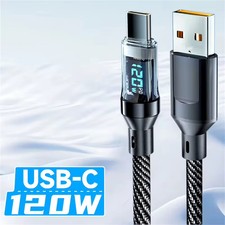 120W Super Fast Charging Cable Real time Digital Display USB A to Type C Data picture