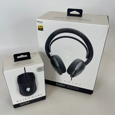 NEW Alienware Dell AW520H-F-8 Headset AW320M Game Mouse Bundle Set AW520H-F-8- picture
