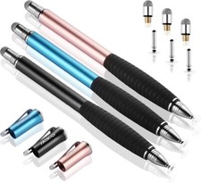 Universal Disc Stylus Touch Screen Pen for iPhone,iPad,Pack of 3 Black Gold Blue picture