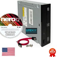 24X SATA DVD CD Writer Drive 5.25 Inch Internal Optical Drive Nero 12 SATA Cable picture