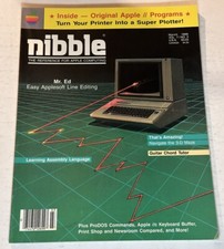 March 1986 Nibble Magazine Super Plotter Mr. Ed. ProDOS Keyboard Buffer Vintage picture