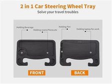 Vehicle Black Steering Wheel Desk Tray Laptop Work Eating Reading Phone Holder picture