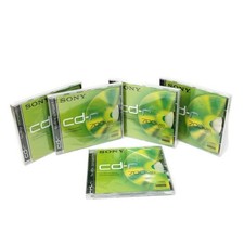 SONY CD-R • 700MB • 80min. • 1x-48x • w/ Jewel Case • Sealed • LOT/5 • CDQ80N5 picture