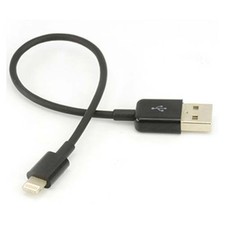 Short 8pin Black USB 2 Sync Cable for iPhone 5 6  iPod Touch iPad Mini picture