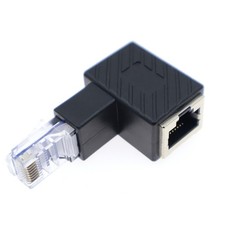 Straight/Up/Down/Left/Right 90 Degree Right Angle RJ45 Male to Female Adapter picture