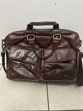 Fossil Transit Brown Leather Laptop Bag picture