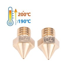 2Pcs 3D Printer Brass Nozzle Replacement For Raise3D N 0.4MM Brass Accurac BT0 picture