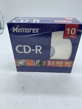 SEALED LOT OF 10 Memorex CD-R 52X 700MB 80 Min w/  picture