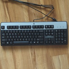 HP SK-2885 Wired USB Standard Keyboard QWERTY English Black/Silver Fn Keys picture