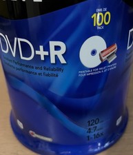 100 PacK Sony DVD+R 4.7GB 120min Recordable Blank Video Discs picture