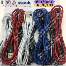 Fast Charger Cable Heavy Duty 6/10FT For iPhone 14 13 12 Pro Max 8 Charging Cord picture