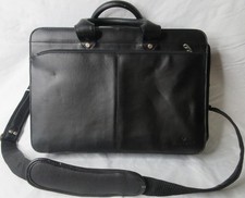 Samsonite Executive Black Leather Laptop Bag Briefcase #920955 Heritage Indust. picture
