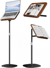Laptop Stand Floor Wood Music Stand Tablet Floor Stands Adjustable Height Tall picture