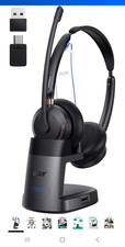 Acer OHR689 Wireless Headset Bluetooth 5.3/2.4GHz RF Boom Mic Charging Dock picture