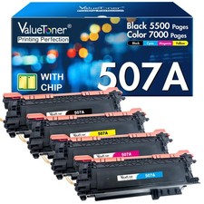 NEW Valuetoner 507A Toner Cartridges for HP 507X Compatible CE400A CE401A CE402A picture