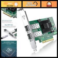 10Gb Ethernet Network Card, Dual SFP+ Ports, PCIe 10G LAN Adapter for Windows/Li picture